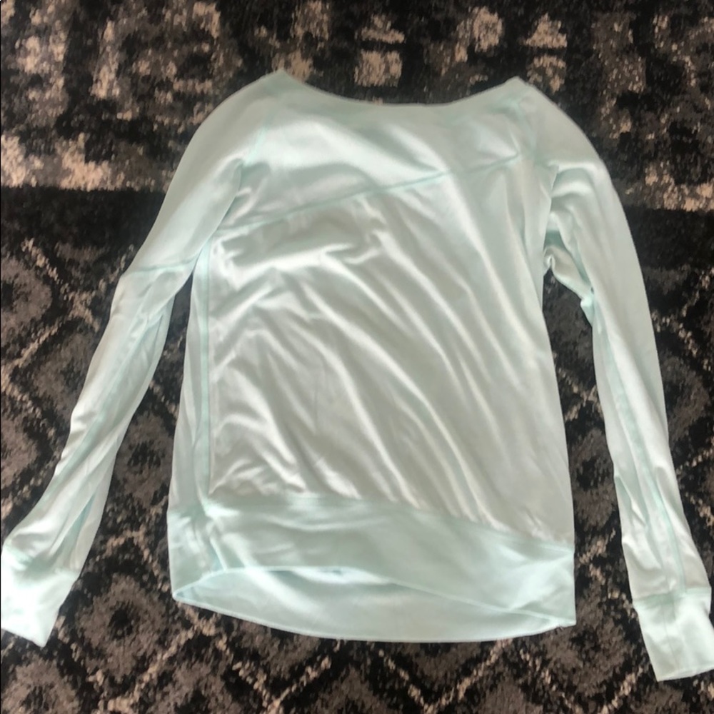 Nike Dri-fit asymmetrical mint long sleeve